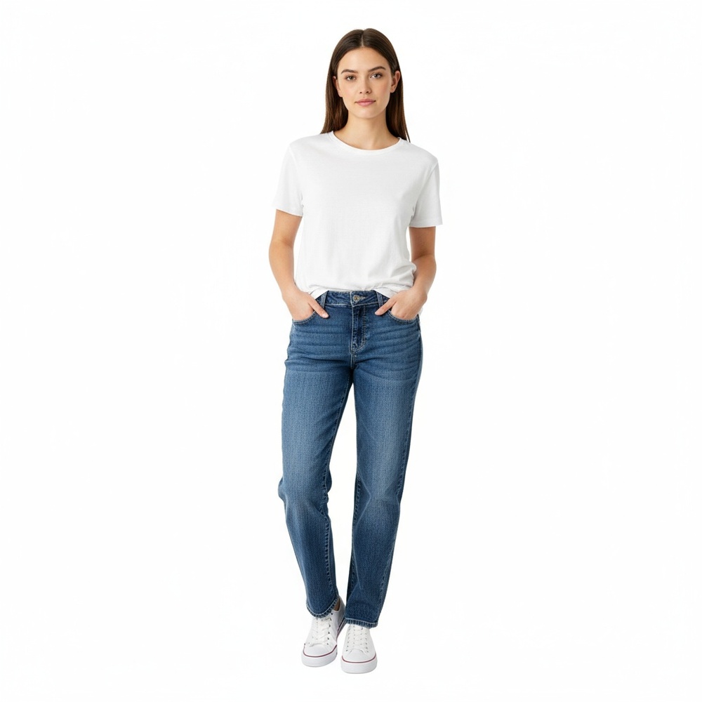 KUT From The Kloth Womens Blue Denim Mid Rise Boyfriend Relaxed Size 8